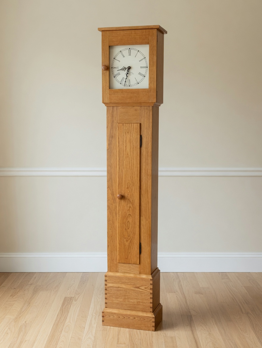 Shaker tall clock in cherry